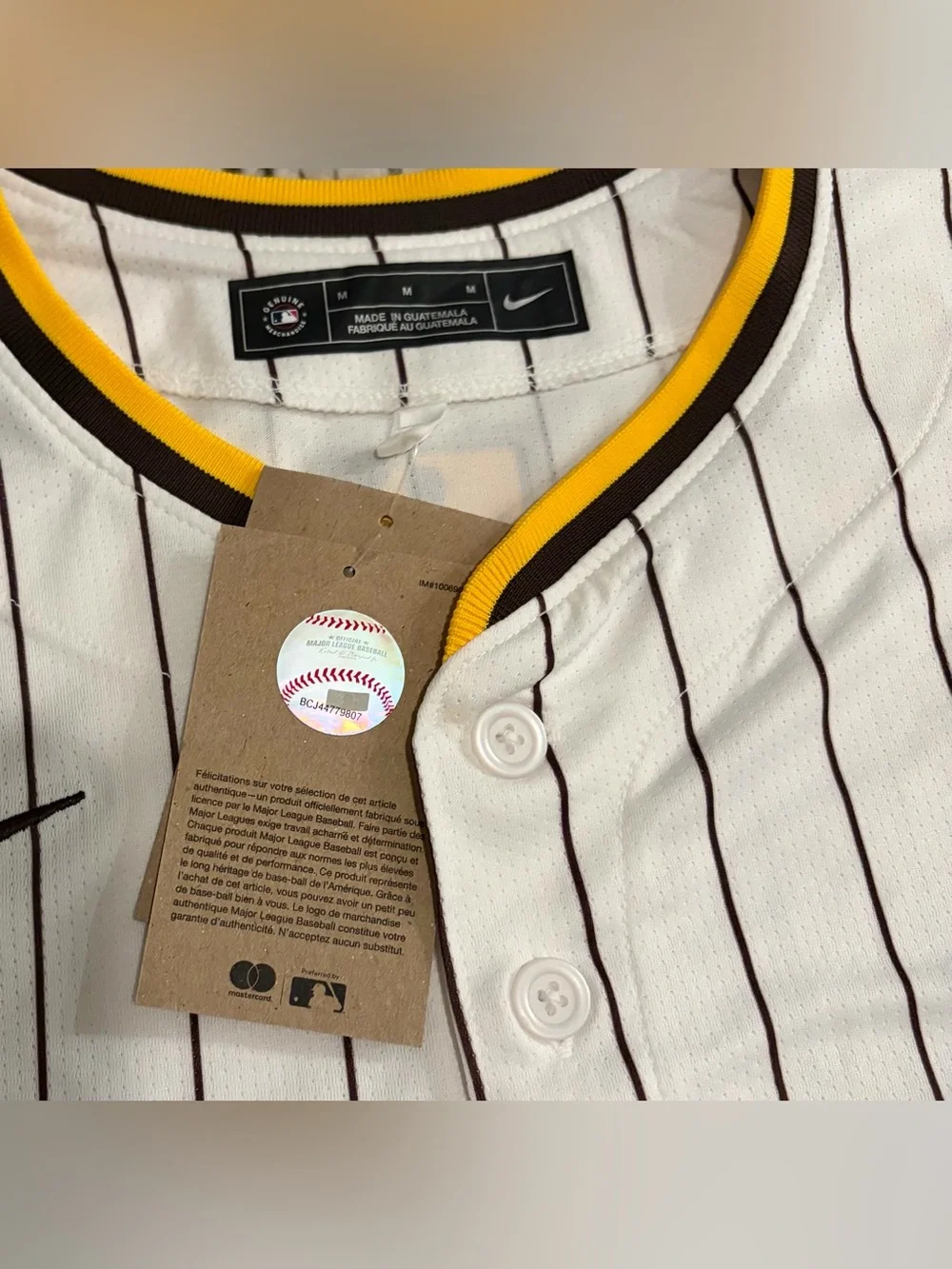 Nike Authentic San Diego Padres Baseball MLB Pinstripe Jersey Men’s Size: Medium